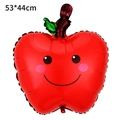 Cartoon red apple foil balloon for graduation party decor, measuring 53x44cm - Apple Shaped Foil Balloon