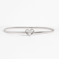 Silver stretch spring waist belt with double heart rhinestone buckle for women - 19408 Silver Heart Buckle