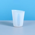 250ml translucent silicone measuring cup with visible scale for DIY resin and baking - 250ml Silicone Measuring Cup / White Semi-Transparent