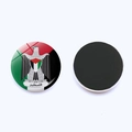 Palestine flag glass fridge magnet with 25mm round soft magnetic back for whiteboard - Style 10