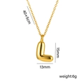 18K gold plated letter L pendant necklace with detailed dimensions and 45cm chain - Letter L