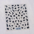 Ink style flower nail sticker TS-3841 with black floral patterns and self-adhesive design - Chinese Ink Wash Flower Shadow (TS-3841)