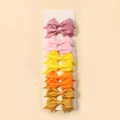 Multi-color Bow Hair Clip Set (Style 2)