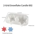 Siliconen mal met twee holtes voor sneeuwvlokken kaarsen en zeep met gedetailleerd patroon - Nr. 2 Sneeuwvlok Kaars / Wit