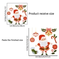 Adesivi murali Babbo Natale con campanelle e calze per decorazioni natalizie - Babbo Natale Fiori