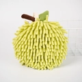 Absorbent light green fruit-shaped chenille hand towel ball with hanging loop - Light Green