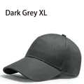 Classic cotton baseball cap in dark gray finish with minimalist six-panel structure - Size XL (59-61CM) / Dark Gray