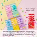 Colorful number 8 and 9 birthday candles in individual boxes for festive cake decor - PVC Box Candy Number Candle 9