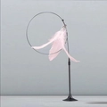 Suction cup cat wand toy with pink feathers and long wire rod for interactive play - Standard Suction Cup - Pink Feather