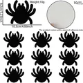 Halloween 10-piece black spider DIY wall sticker set with adhesive dots for party decor - Spider Stickers