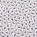 White round acrylic beads featuring black numbers 0-9 for DIY jewelry making - White & Black Numbers