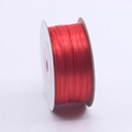 3mm red double-sided satin ribbon roll for DIY flower wrapping and gift decoration - 3mm/50 Yards / Red