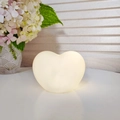Cute heart-shaped mini night light with soft warm yellow glow for home decor - Small Heart - White