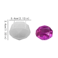 Moule en silicone pour cristaux de résine facettés violets, outil DIY 5,4x3,4cm - Grand diamant à fond plat
