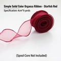 Starfish red fishtail chiffon ribbon 4cm wide for floral bouquet gift wrapping - 4cm*9 Yards / Starfish Red