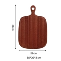 Mini ebony wood cutting board for baby food with handle, size 30x20x2 cm - Baby Food Cutting Board 30*20*2cm