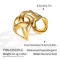 Dimensioni del bracciale rigido traforato placcato oro 18 carati largo 4,31 cm - Stile Oro Intrecciato Traforato / Oro (YYBL025029-G)