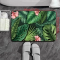 Tappetino da bagno assorbente in fango di diatomee con foglie verdi, 80x50 cm - 40*60cm / Verde Smeraldo