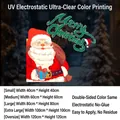 Santa Claus static window cling size chart available from 40cm to 120cm for holiday decor - Small [40*40CM]