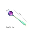Rainbow stainless steel sunflower spoon measuring 125mm for coffee or honey dessert - Cosmos Spoon / AB Color