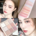 Nine-color eyeshadow palette with matte and shimmer shades, skin swatches and makeup looks - All Matte Eye Shadow