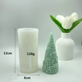 3D Christmas tree silicone candle mold with fan pattern and dimensions 12cm by 6cm - Large Butterfly Christmas Tree