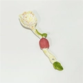 Kreativer Keramiklöffel mit gelbem Punktmuster und rotem Blumendesign für Desserts - Tulpe - Rote Tulpe