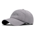 Gorra de béisbol gris con bordado THE NKINSHOW y forro térmico para el invierno - Gris claro