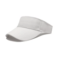 Visière de soleil blanche classique pour sport de plein air en tissu sergé premium - Taille unique / Blanc