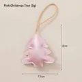 Pink faux leather Christmas tree ornament with dimensions 8cm by 7.5cm and 5g weight - J Pink Christmas Tree