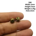 7mm antique bronze alloy spacer beads for DIY jewelry making with rustic texture - 18# Style