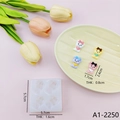 Detailed view of silicone mold for DIY resin dog charms with dimensions and scale - Mini Cartoon Animal A1-2250