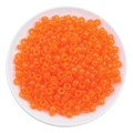 Translucent orange acrylic pony beads with large holes for DIY jewelry making - 100 Pieces/Pack (9x6mm) / Orange Red