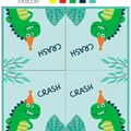 Cute green dinosaur paper napkins for kids birthday party 33x33cm table decorations - Dinosaur Napkins