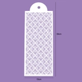 39cm x 15cm white plastic cake stencil with vintage damask pattern for baking - Geometric Decor / White