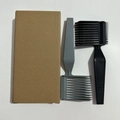 Barber fade comb set in grey and black colors with handles, includes packaging box - Model A Black & Grey Mix Kraft Box