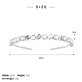 Silver bridal headband with wheat ear rhinestone pattern, 13cm width size specification - Silver Geometric Crystal