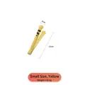 Small yellow silicone food clip with cat paw design and black spots, 12cm length - Small Yellow (Upgrade) One-piece Silicone