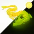 Detail of 3D printed yellow dragon showing normal and luminous glow effect comparison - 30CM Glow in Dark Yellow