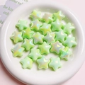 Perline a stella verde chiaro con finitura AB per creazione gioielli fai-da-te - Diametro 22mm / Verde Chiaro Solido