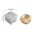Honeycomb silicone mold for DIY candle holder with relief bee pattern and dimensions - Honeycomb Candle Cup - Oval