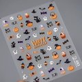 Stickers ongles Halloween 3D TL-083 avec motifs citrouilles, fantômes et chats noirs - Série Halloween (TL-083)