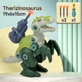 DIY take apart Therizinosaurus toy with screwdriver and suction arrows in green and grey - Therizinosaurus (OPP Bag)