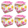 Tropical Hawaiian party gift boxes with hibiscus flower patterns for summer candies - Hibiscus Pattern (L-00302)