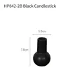 Μοντέρνο μαύρο κεραμικό κηροπήγιο HP842-2B μινιμαλιστικό διακοσμητικό σπιτιού - HP842-2B Μαύρο Κηροπήγιο-Μικρό
