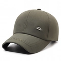 Gorra de béisbol para hombre verde oliva oscuro con logo de montaña y bordado fashion - Ajustable / Verde Militar