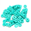 6mm turquoise polymer clay flat disc spacer beads for DIY jewelry making and bracelets - 40g/Approx 1000pcs / Color 17 (Turquoise)