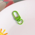 Bright green lobster clasp metal rotating hook for DIY keychains and jewelry making - Green Iridescent