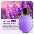 Lavender air freshener spray in transparent glass bottle with black cap and floral notes - Lavender Essential Oil (1 Bottle)