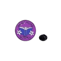 Pin de esmalte morado con libro abierto y texto Read More Books para lectores - Púrpura-READ MORE BOOKS